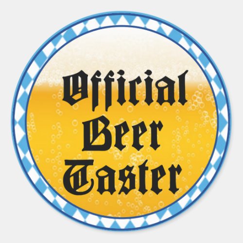 Official Beer Taster Oktoberfest Classic Round Sticker