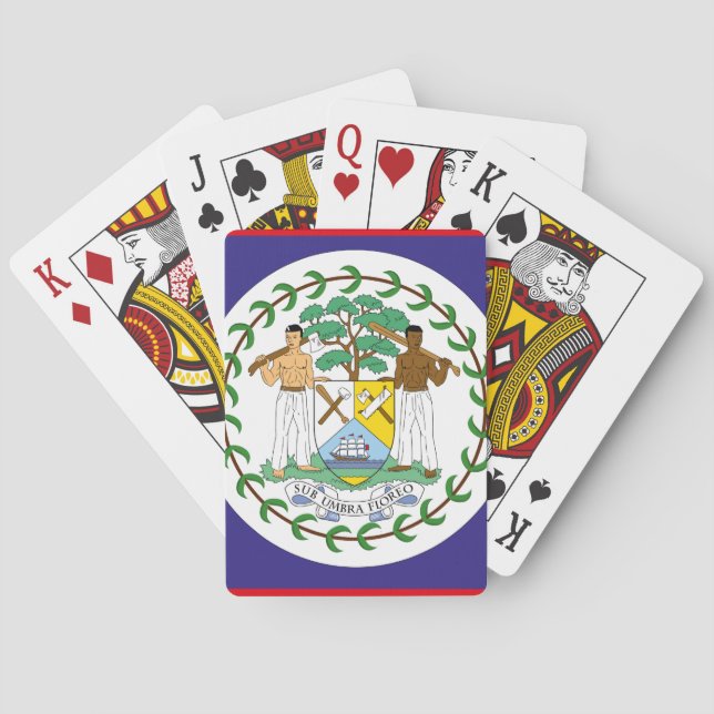 official belize flag poker cards (Back)