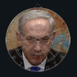 official benjamin netanyahu dartboard with darts<br><div class="desc">think you can put one right between benjamin netanyahu's eyes.  think about how good it'll feel.  the perfect gift for your jewish friends who benny doesn't speak for.</div>