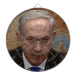 official benjamin netanyahu dartboard with darts