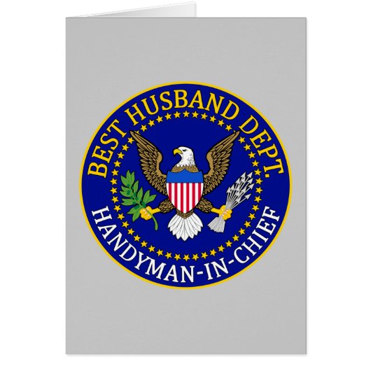Official Best Husband Department Seal Cards (Front)