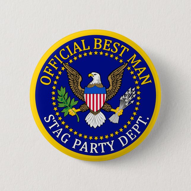 Official Best Man Pinback Button (Front)