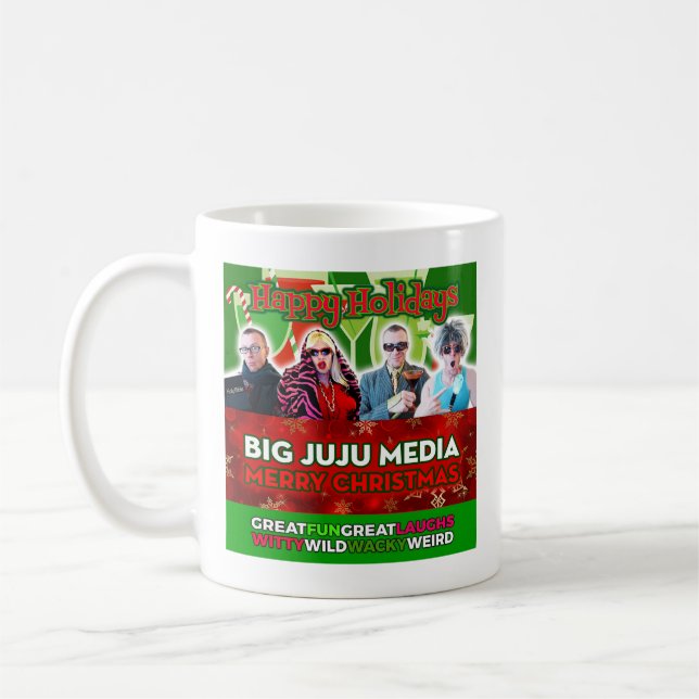 Official Big JuJu Media Merry Christmas Coffee Mug (Left)