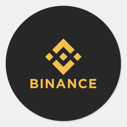 Official Binance Bnb Cryptocurrency Exchange Classic Round Sticker