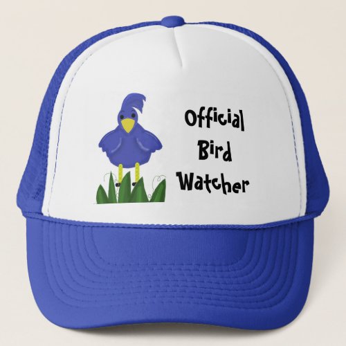 Official Bird Watcher _ Blue Bird Trucker Hat