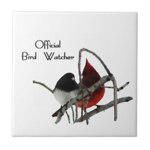 Official Bird Watcher Ceramic Tile