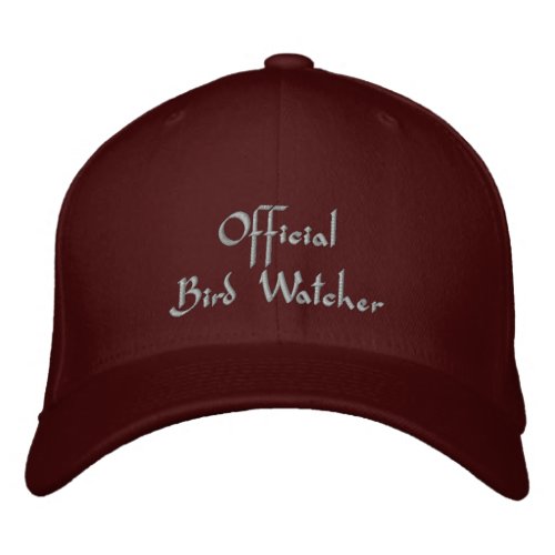 Official Bird Watcher Embroidered Baseball Cap