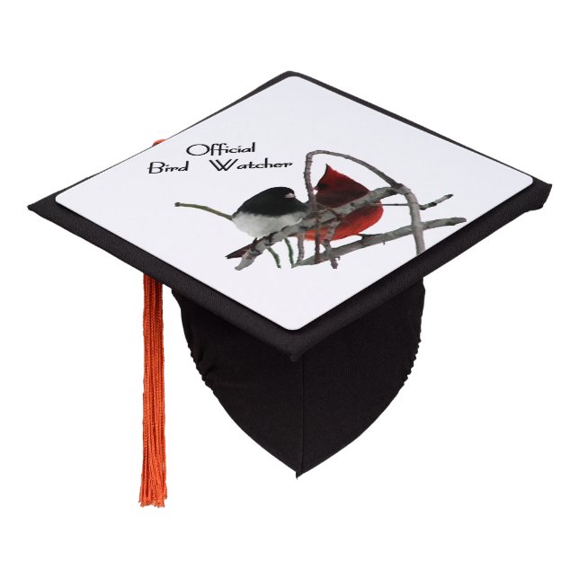 Official Bird Watcher Graduation Cap Topper (Angled)