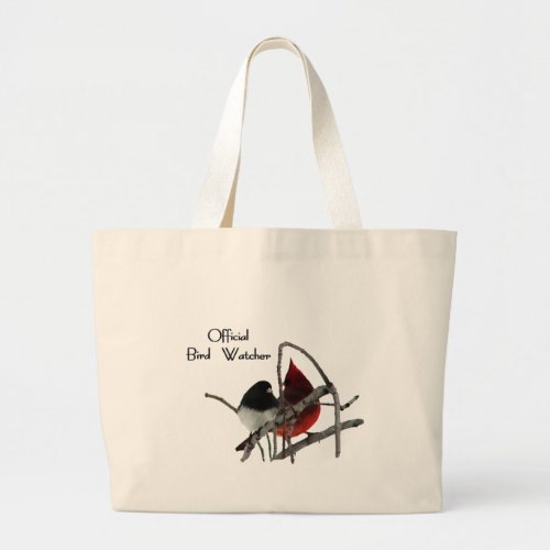 Official Bird Watcher Large Tote Bag
