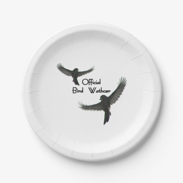 Official Bird Watcher Paper Plates (Front)