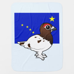 State Birdorable of Alaska: Willow Grouse Baby Blanket