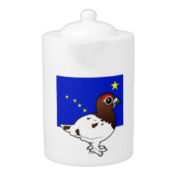 State Birdorable of Alaska: Willow Grouse Medium Tea Pot