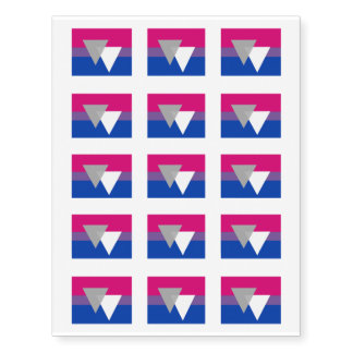 OFFICIAL BISEXUAL PRIDE DESIGN -.png Temporary Tattoos
