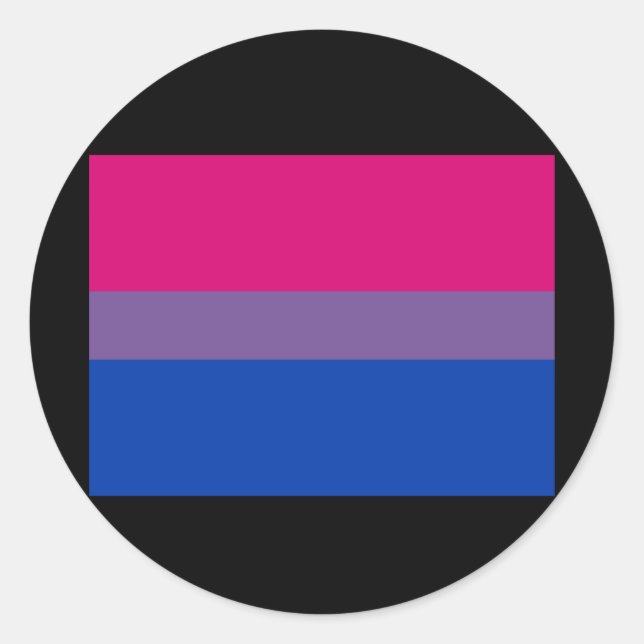 OFFICIAL BISEXUAL PRIDE FLAG CLASSIC ROUND STICKER (Front)