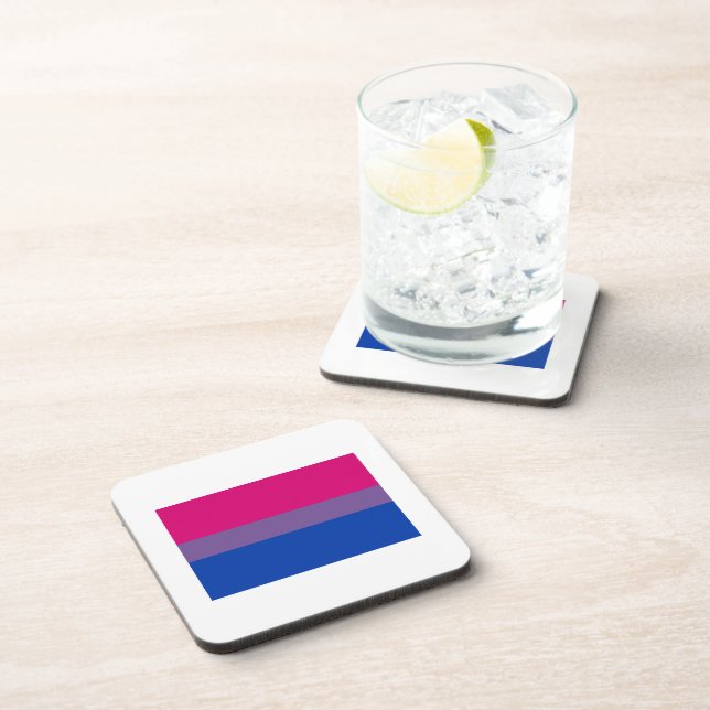 OFFICIAL BISEXUAL PRIDE FLAG DRINK COASTER (Right Side)