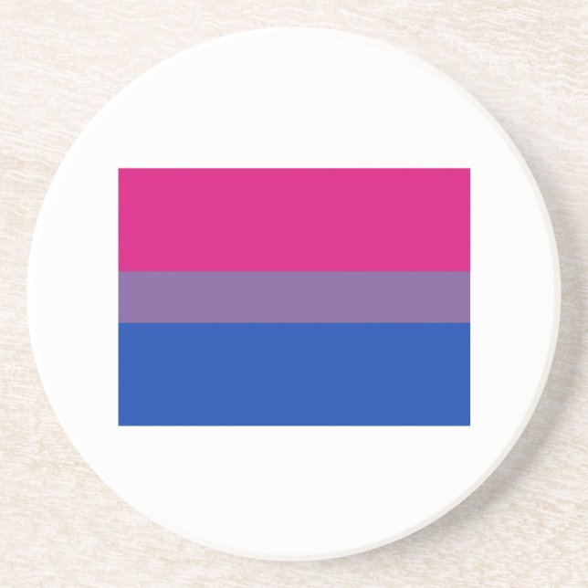 OFFICIAL BISEXUAL PRIDE FLAG SANDSTONE COASTER (Front)