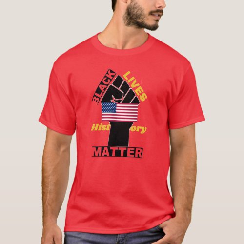 Official Black Lives Matter USA Flag collection 5 T_Shirt