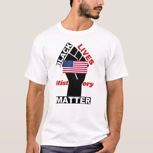 Official Black Lives Matter USA Flag Tee (Front)