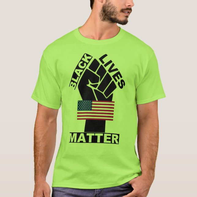 Official Black Lives Matter USA Flag True Classic  T-Shirt (Front)