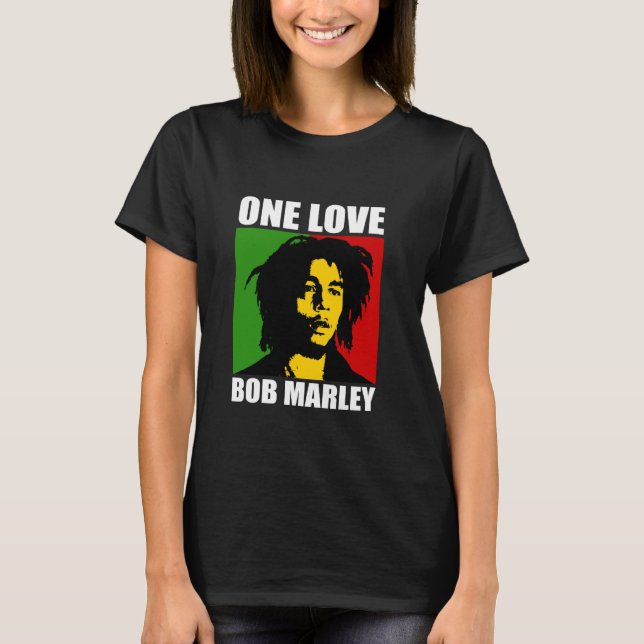 Official Bob Marley One Love Rasta T-Shirt (Front)