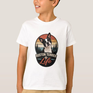 Official Boston Terrier Life Logo T-Shirt