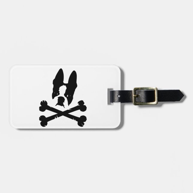 Official Boston Terriers Rock Merch Luggage Tag (Front Horizontal)