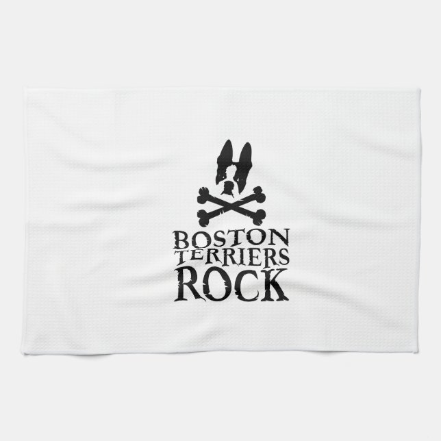 Official Boston Terriers Rock Merch Towel (Horizontal)