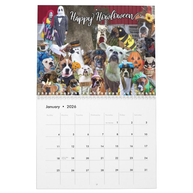 Official Boxer Dog Life - 15 Month Dog Calendar (Jan 2026)