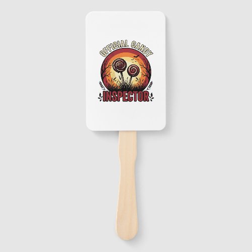 Official Candy Inspector Vintage Halloween Shirt D Hand Fan