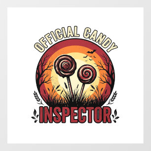 Official Candy Inspector Vintage Halloween Shirt D Window Cling