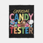 Official Candy Tester Candy Lollipop Halloween Swe Fleece Blanket