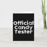 Official Candy Tester Trick Or Treat Halloween Can Card