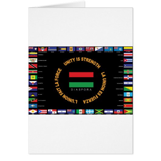 Official Caribbean Unity Flag Cards (Front)