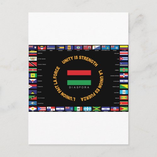 Official Caribbean Unity Flag Postcard
