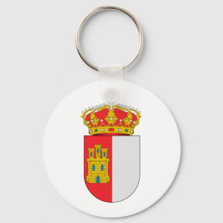 Official Castile-La Mancha Spain Coat Arms Symbol Keychain