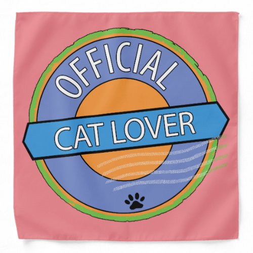 Official Cat Lover Bandana