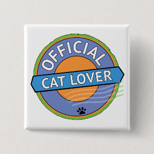 Official Cat Lover Button