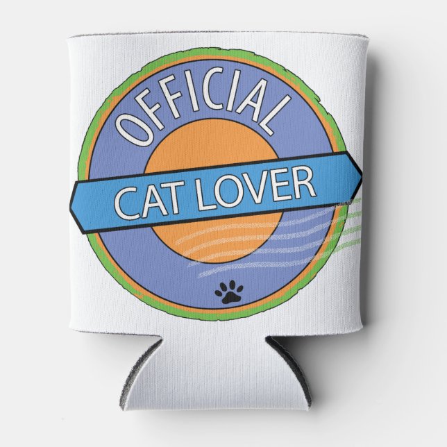 Official Cat Lover Can Cooler (Front)