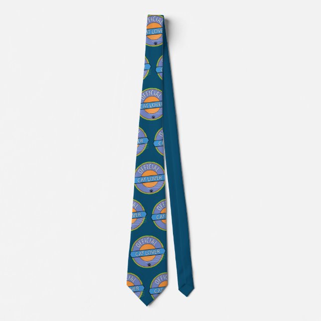 Official Cat Lover   Neck Tie (Front)
