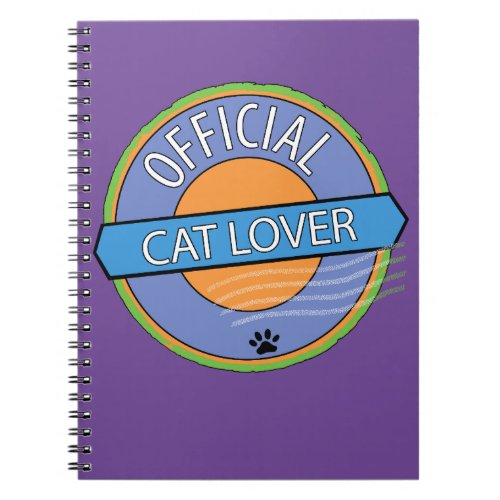 Official Cat Lover   Notebook