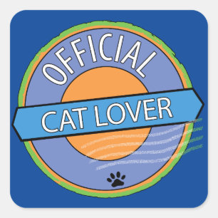 Official Cat Lover Square Sticker
