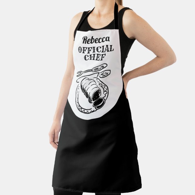 Official Chef, with Name - Gift Apron (Insitu)