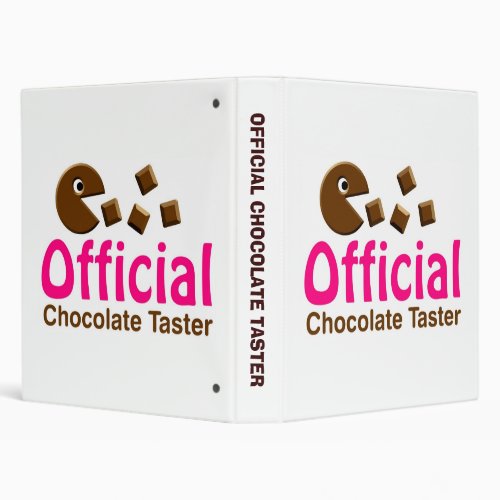 Official Chocolate Taster 3 Ring Binder
