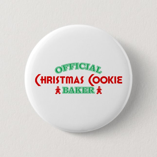 Official Christmas Cookie Baker Pinback Button (Front)