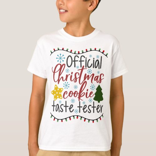 Official Christmas Cookie Tester Cookies for Santa T_Shirt