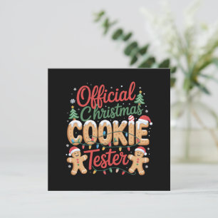 Official Christmas Cookie Tester Crew Baking Xmas Holiday Card