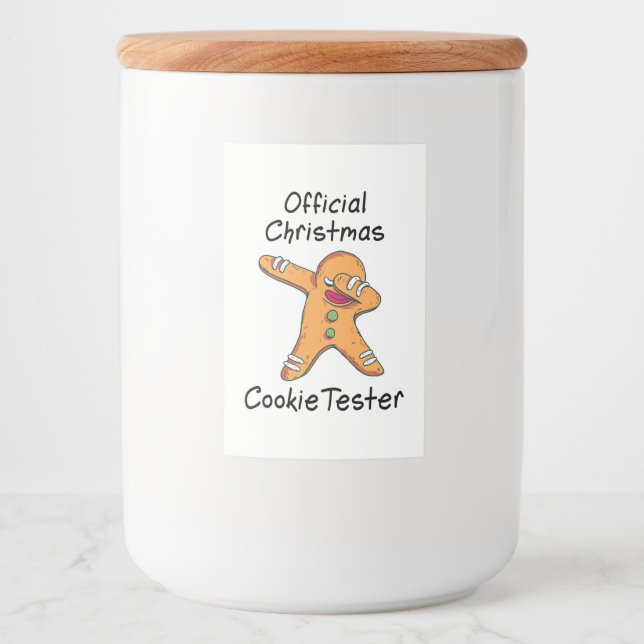 Official Christmas cookie tester Food Label (Front)