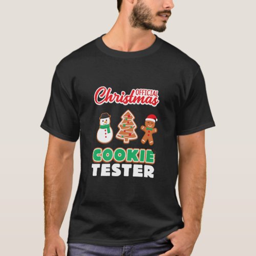 Official Christmas Cookie Tester T Shirt Xmas Cute