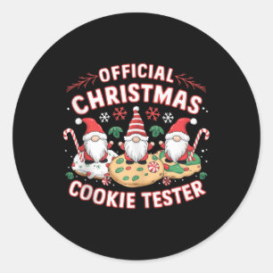Official Christmas Cookie Tester Taster Baking Xma Classic Round Sticker