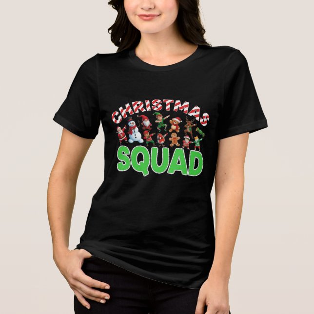 Official Christmas Squad Member | Funny Festive Ty Tri-Blend Shirt (Front)